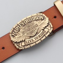 할리데이비슨 벨트 버클 소가죽 스트랩 허리띠