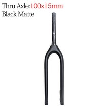 27.5er 풀 카본 산악 자전거 포크 스루 액슬 110x15mm 또는 100x15mm 카본 MTB 자전거 포크 27.5er 내부 외부 케이블 라인, Black Matte 100x15mm, CHINA