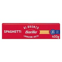 스파게티면종류 라자냐면 통밀스파게티 파스타 바릴라 알 브론조 스파게티는 브론즈 매트릭스 형태로 거칠고 고품질 듀럼밀 100 400g, 1개
