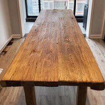 고재테이블 사각 빈티지 원목 카페 다도 티 테이블 식탁 티크, 일체형, 120x60x75 테이블