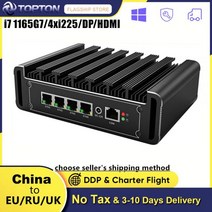 미니 PC 11 세대 인텔 라우터 i7 1165G7 펜티엄 7505 4 i225 25G LAN 2xDDR4 NVMe 셀러론 N5105 팬리스 pfSense 방화벽, CN, Celeron N5105 + EU, 16GB DDR4 128GB NVMe