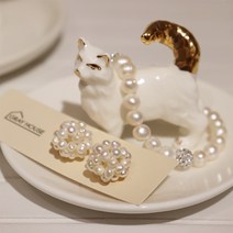 그레이하우스 세라믹 쥬얼리트레이 기린 고양이 골드트레이 애니멀 악세사리진열대 반지홀더, 곰