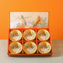 귀여운그릇 카툰 그릇 세트 6종 홈 식기세트, 6P*1세트