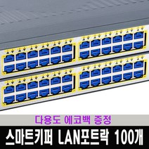 스마트키퍼 랜 포트락 / LAN보안 / 포트 잠금장치 / RJ45포트 잠금 / 다용도 에코백 증정, 랜 포트락 100개 (베이직키 미포함), 다크블루