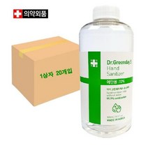 500ml 소독기 리필액 1상자20개입 닥터그린 에탄올70%, 1, 본상품선택