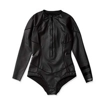 Hurley 헐리 940823 여성 어드밴티지 플러스 0.5mm Wndskn 스프링수트 래쉬가드, Black, 6