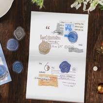 실링 스티커 청첩장 초대장 밀봉 봉인 도장스티커 그린, 단품, 단품