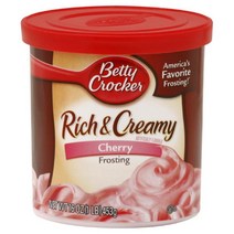 Betty Crocker 리치 & 크리미 체리 프로스팅 욕조 473.2ml(16온스) (8팩) 6282887421, Cherry, 1 Pound (Pack of 8)