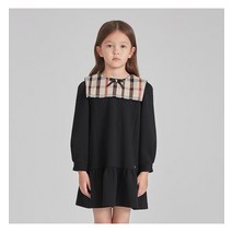 닥스키즈 닥스키즈 하우스체크 져지 원피스 (DSF11NA88G_BK)