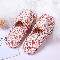 BOFO 이중바닥 더블쿠션 퀼트 실내화 5세트, 14 로망스 레드꽃