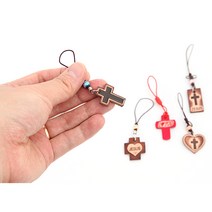 통가죽 십자가 핸드폰 USB 교통카드 분실방지 고리 열쇠홀더, S05, 1개