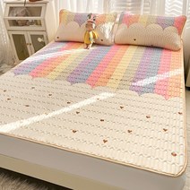 라텍스 돗자리 3종 세트 두꺼운 에어컨 소프트 돗자리 물세탁 가능 latex mat 아이버리아 A25 Q572H718, 01