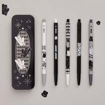 153 블랙버니 볼펜 0.5 틴케이스 5본입 모나미, 없음