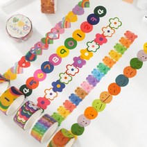 떼어쓰는 조각 모양 마스킹 테이프 곰돌이 숫자 마테 스티커, 조각MT - 11.