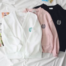 브이 자수 가디건 주니어 여아 데일리코디 초등학생 10대 봄옷