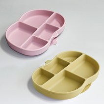 [마미스테이블] 식품용실리콘 호박 흡착식판(본체만) 유아 돌 아기 그릇 식기 이유식 용기, 호박식판 베이비핑크(본체만)