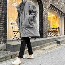몬스터 개파카 오버핏 남여공용 롱 패딩 점퍼(3color)