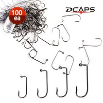 캡스 90도 지그훅 100개 볼락 루어바늘 루어훅 볼락루어 루어/플라이훅, 4호