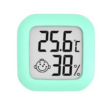 미니 기상 관측 온도계 습도계 2032 버튼 내장 배터리 온도 테스터 게이지, CHINA_Green