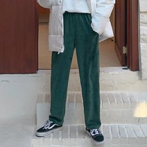 화이트폭스 일자핏벨벳융밴딩트레이닝팬츠