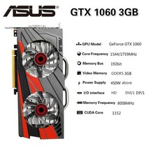 ASUS 그래픽 카드 GTX 1060 3GB 5GB 6GB 비디오 GPU