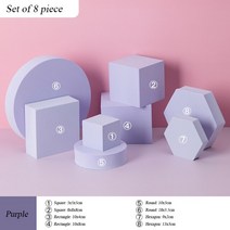 도매 14PCS 세트 사진 소품 기하학 큐브 다른 색상 모양 배경, 11 purple