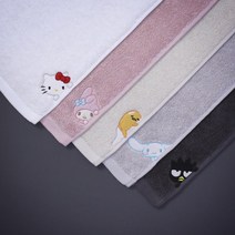 [헬로키티] 산리오 캐릭터즈 손수건 고리핸드타올, 실버(시나모롤), 1개