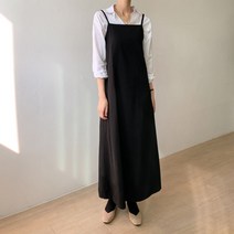 기모 나시 롱 A라인 뷔스티에 원피스