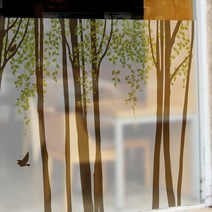 무점착투명시트_Dense forest_B01_W90xH120cm, 단품