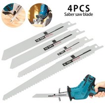 톱날 124Pcs 왕복 톱 블레이드 Saber Saw Handsaw 목재 절단 용 멀티 금속 전기 공구 Bosch, 4pcs