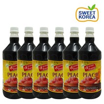 스위트코리아 복숭아홍차 1000ml X 6개 피치티 액상음료 과일 원액