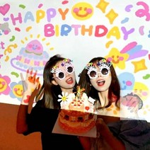 프로포즈미니빔프로젝터 필름칩 생일 축하 빔 파티 미니빔 행사, 본품X_33블루핑크