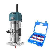 루터기 루타 루터 트리머전기 트리머 목공 800W 33000rpm 라우터 핸드 DIY 밀링 조각 커터 포함, 03 6 Speed 800W kit
