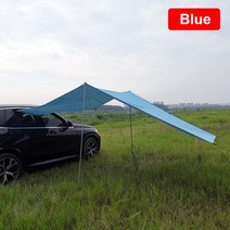옥상방수천막 방수포야외 캠핑 차양 자동차 테일/사이드 텐트 캐노피 210D 옥스포드 천 PU2000 방수, 04 Blue_03 440X200cm