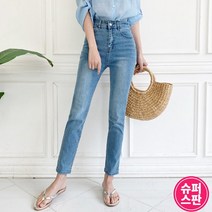 가비진 여성용 슬림 일자 스판 청바지 194