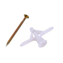 스크류앙카 플라스틱 앵커 볼트 파이프 튜브 나일론 토글 나사 포함 석고 보드 벽 항공기, 02 White 50 pcs screw