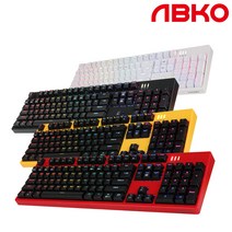 앱코 K660 축교환 완전방수 게이밍 카일광축 레인보우LED 기계식키보드, 화이트리니어