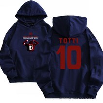 AS 로마 킹 TOTTI 10 프란체스코 토티 AS로마 후드 티 빅사이즈 봄 가을 남자 여자 축구 커플 모자 큰 셔츠