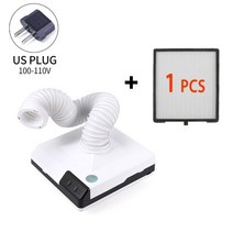 네일 먼지 흡입기 60W 매니큐어 진공 청소기 아트 살롱 흡입 리무버 강력한 팬 LED 스포트라이트, 08 US PLUG 1 FILTER