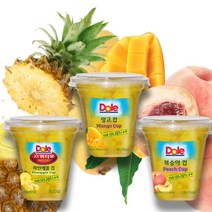 [Dole] 돌 간편 컵 과일 후룻컵 198gx6개 3종 혼합세트, 망고4컵+복숭아2컵