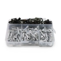 바이큐 튜닝 오토바이 액세서리 페어링 볼트 키트 195pcs, 실버