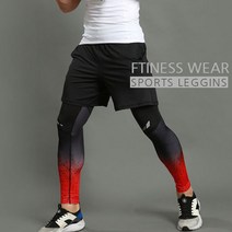 엘비오 그라데이션 남자 스포츠 쿨레깅스 기능성 타이즈 레깅스