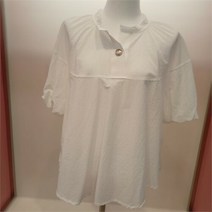 Latium 홈플러스몰06 여름 반팔 가오리무지 블라우스 옆트임 차이나 카라예요 T2225bl26