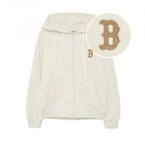 MLB 베이직 미디움 로고 후드집업 BOS (D.Cream)