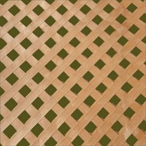 PVC 래티스 고급형 1200x2400mm (정사각형30x30) 프라이버시 브라운