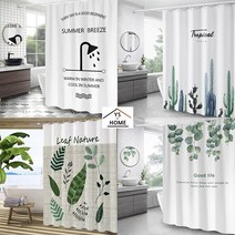 화장실 샤워실 물튐방자 다양한 예쁜 가림막 샤워커튼, 01_헤링본 그레이M120 180/YS-05