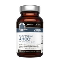 키노코 플래티넘 AHCC 표고버섯균사체 750mg 60캡슐, 60베지캡슐, 1개