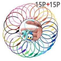 [15+15] 5CM 50MM (칼라 와이어 링15P+15P = 총30P) 키링 체인 연결줄 각종 열쇠 악세사리 연결 고리 줄, 라벤더(15P+15P)
