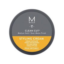 폴미첼 MITCH 클린 컷 남성용 스타일 크림 왁스 미디움홀드 85g Paul Mitchell MITCH Clean Cut Styling Cream, 1개