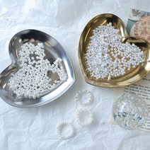 [3g]3mm 아크릴진주 화이트 크림 2종진주반지 비즈공예 만들기 재료 diy 부자재